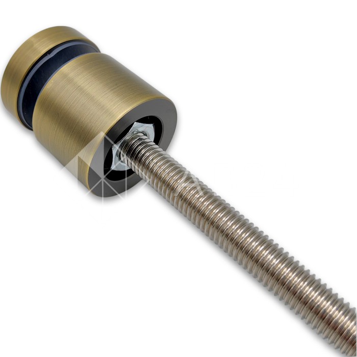 Стеклодержатель FKK-42.1, 10х30 мм Ø40 мм М12x1.75 для стекла, нержавейка/бронза