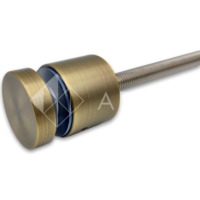 Стеклодержатель FKK-42.1, 10х30 мм Ø40 мм М12x1.75 для стекла, нержавейка/бронза