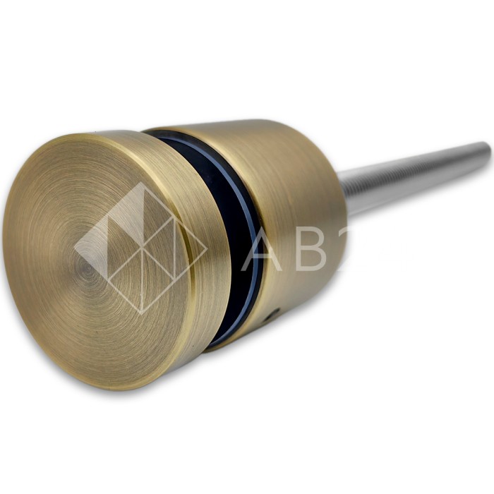 Стеклодержатель FKK-42.1, 10х30 мм Ø40 мм М12x1.75 для стекла, нержавейка/бронза