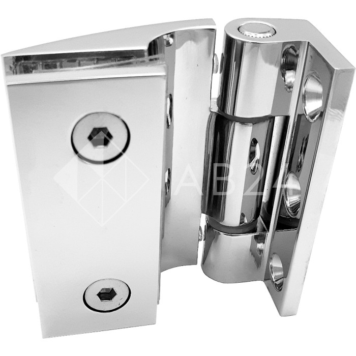 Петля FDP-114-DEF с дефектом Европа стена-стекло без крышек, латунь/хром