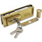 Замок FKZ-30 с овальным ригелем ключ/ключ, нержавейка/брашированное золото