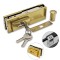 Замок FKZ-30 с овальным ригелем ключ/ключ, нержавейка/брашированное золото