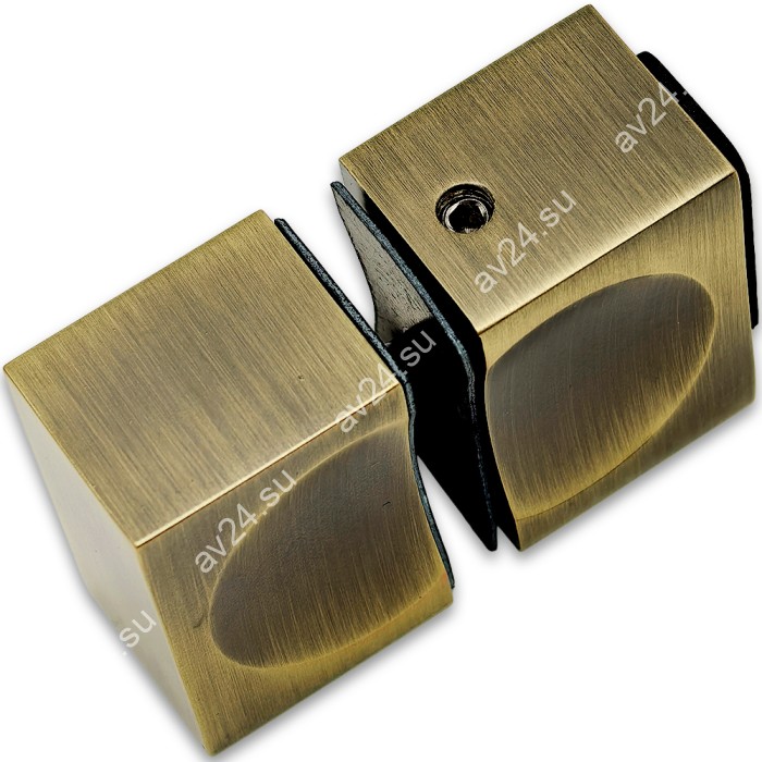 Ручка кноб FDR-66 с одним резиновым торцом, алюминий/бронза