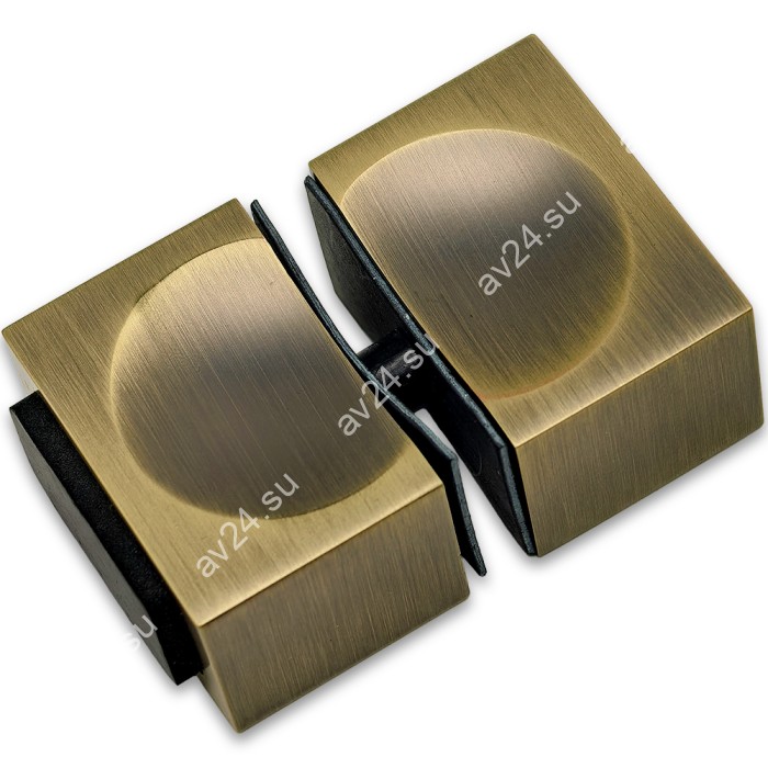 Ручка кноб FDR-66 с одним резиновым торцом, алюминий/бронза