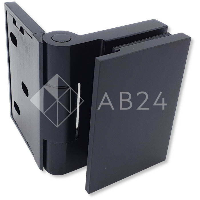 Петля Майя FDP-172-DEF с дефектом стена-стекло, открывание 90° внутрь, латунь/черный