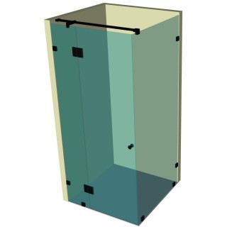 Душевая кабина угловая DK-205K на коннекторах