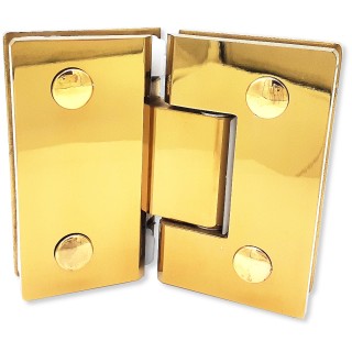 Петля Альфа α FDP-14 стекло-стекло 135°, нержавейка/золото