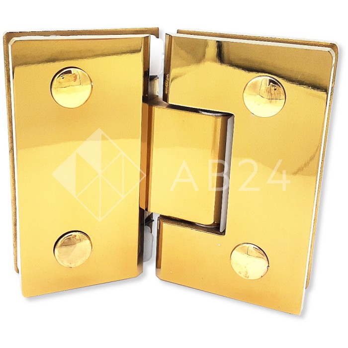 Петля Альфа α FDP-14 стекло-стекло 135°, нержавейка/золото