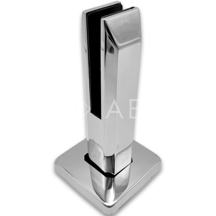 Стойка FOS-03 для стекла напольная 95х200 мм без сверления, нержавейка/полированный