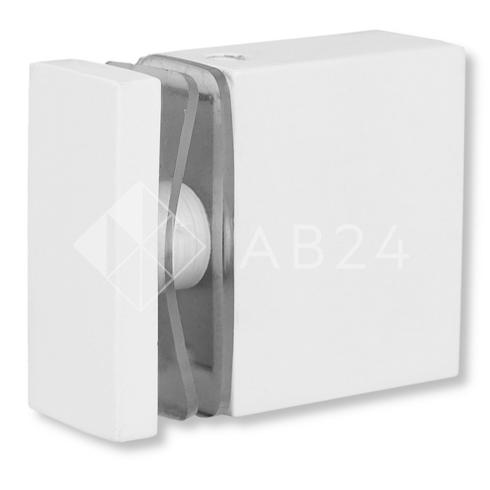 Крепление FDC-34 трубы 30х10 к стеклу, нержавейка/белый