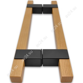 Ручка для сауны FDR-170, 20х220х320 мм, нержавейка/дерево/черный