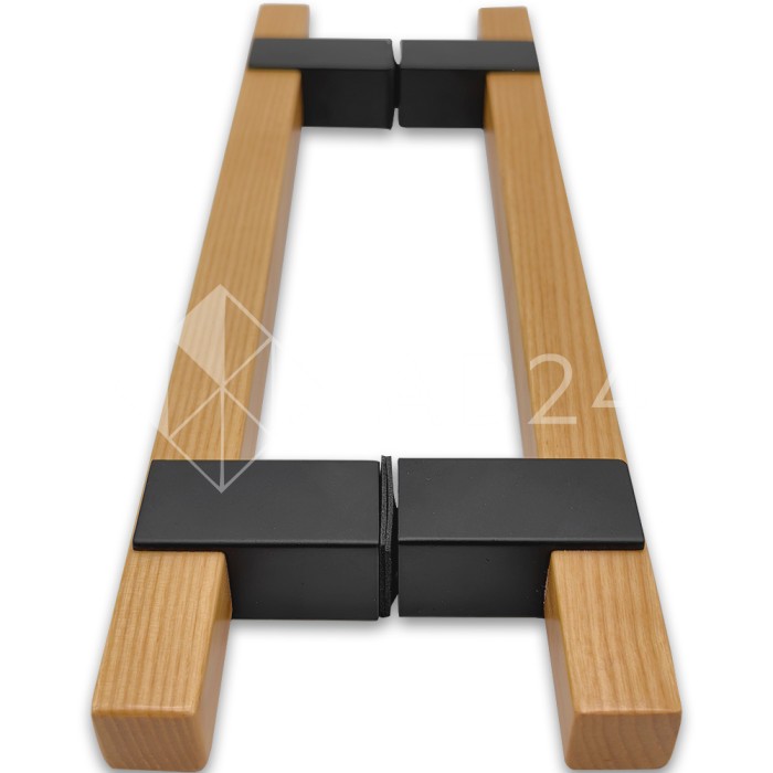 Ручка для сауны FDR-170, 20х220х320 мм, нержавейка/дерево/черный