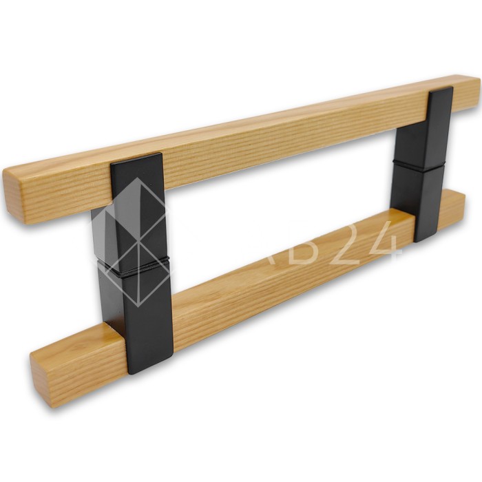 Ручка для сауны FDR-170, 20х220х320 мм, нержавейка/дерево/черный