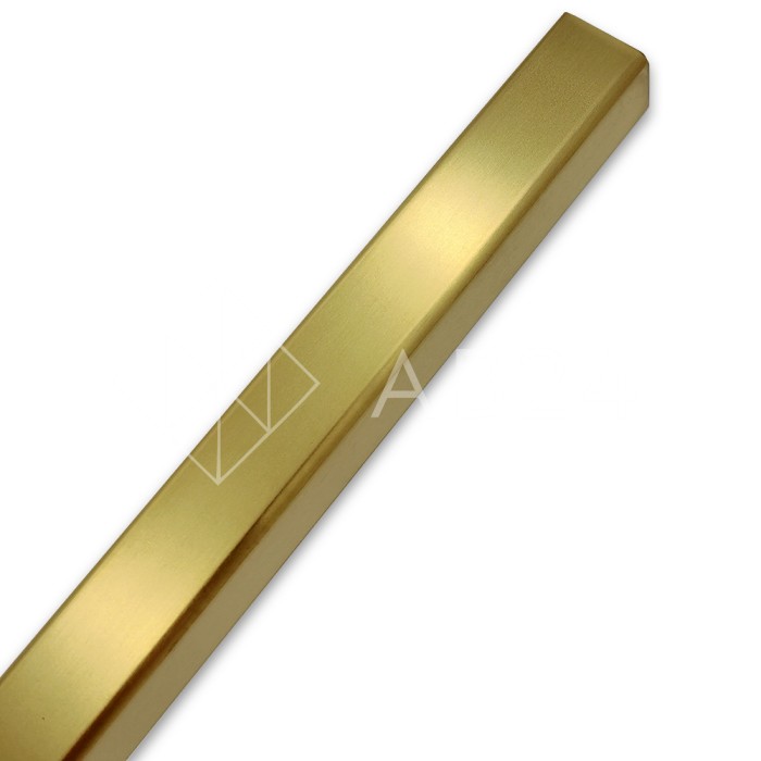 Труба FDT-551, 15х15х1.5 мм 1 м, нержавейка/брашированное золото