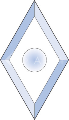 Бевелс AV139 ромб 100 х 175 мм