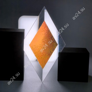 Бевелс AV17 дихроичный ромб 76 х 127 мм красная шиншилла