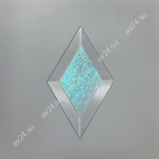 Бевелс AV17 дихроичный ромб 76 х 127 мм красная шиншилла