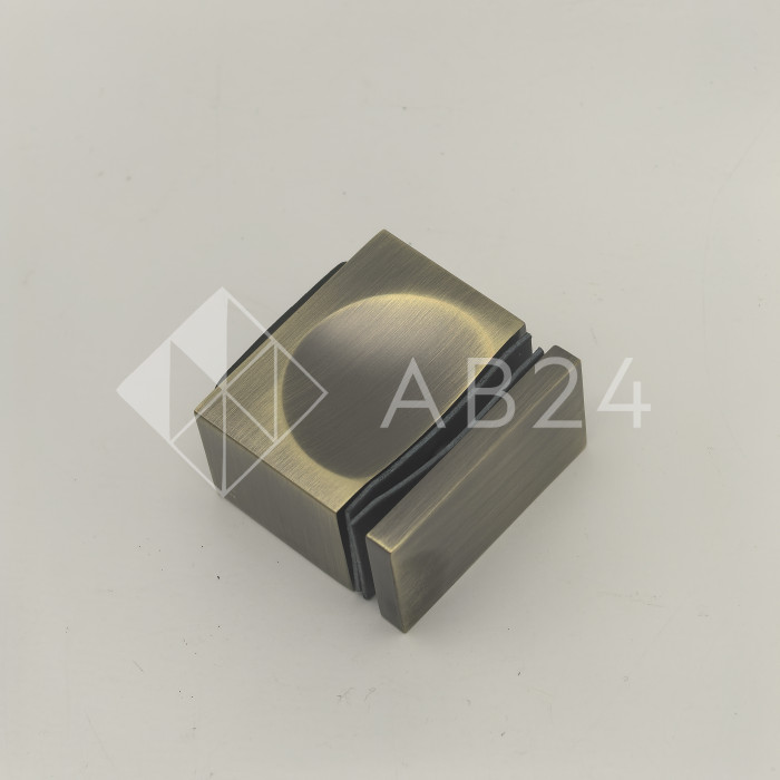 Ручка кноб FDR-67 с резиновым торцом (односторонняя), алюминий/бронза