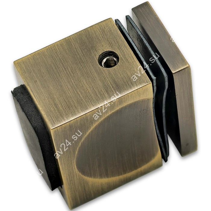 Ручка кноб FDR-67 с резиновым торцом (односторонняя), алюминий/бронза