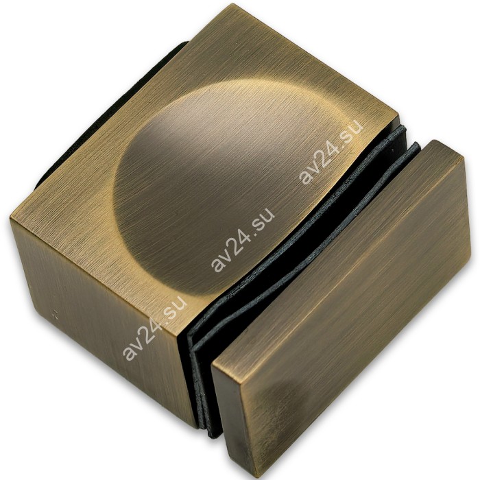 Ручка кноб FDR-67 с резиновым торцом (односторонняя), алюминий/бронза