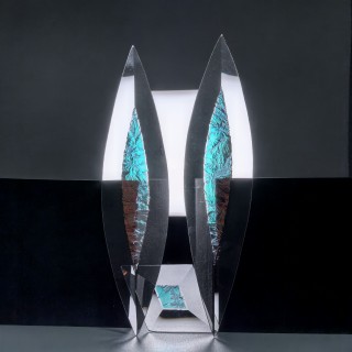 Бевелс AV305 дихроичный (3 элемента) 43 х 394 мм синий мороз