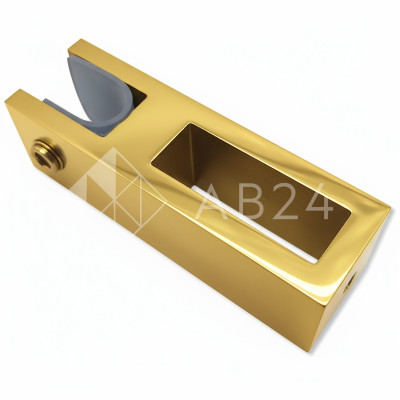 Держатель стекла с дефектом FDC-31-DEF сквозной 30х10 вертикальный, нержавейка/золото