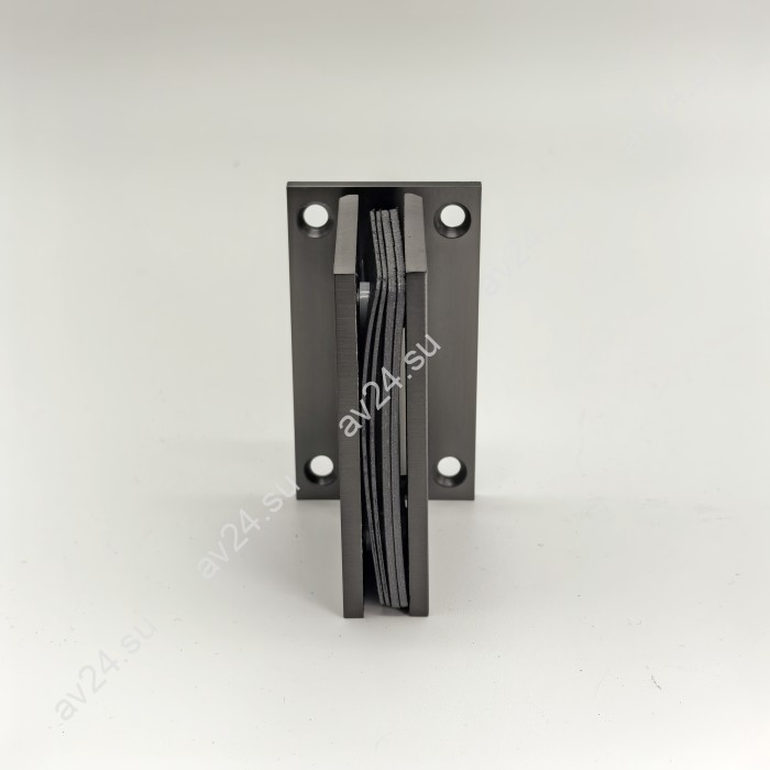 Петля Альфа α FDP-11 стена-стекло с центр. креплением, нержавейка/оружейная сталь