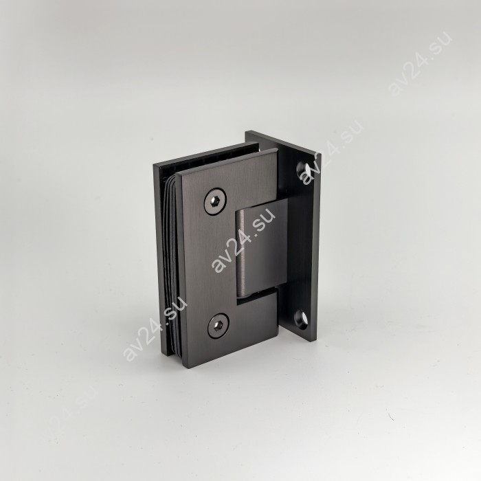 Петля Альфа α FDP-11 стена-стекло с центр. креплением, нержавейка/оружейная сталь