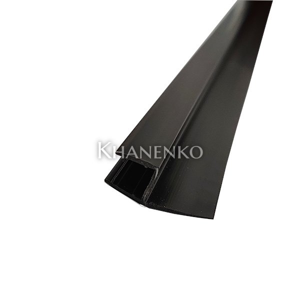 Уплотнитель Ч-образный черный 2.2 м, ус 12 мм под стекло 8 мм FDPP-102.8 PVC/BL