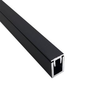 Заглушка верхняя FDPA-500.1, 19х13х2мм, 1 м, для п-образного профиля, алюминий/черный