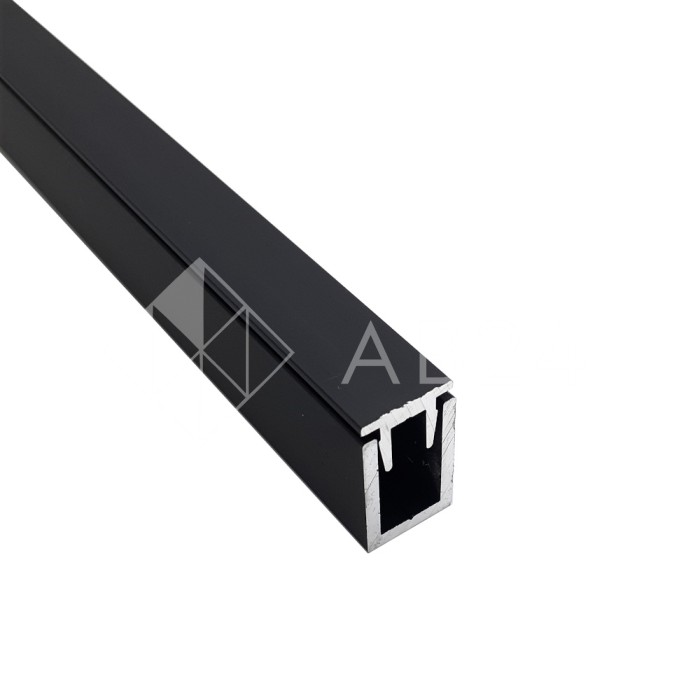 Заглушка верхняя FDPA-500.1, 19х13х2мм, 1 м, для п-образного профиля, алюминий/черный