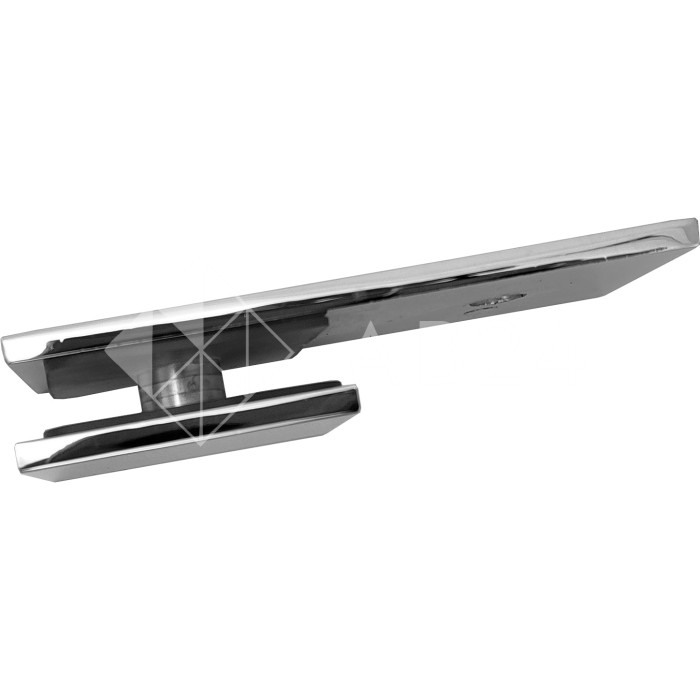 Коннектор Альфа α FDK-15 стена-стекло 180° с пластиной, цинк/хром