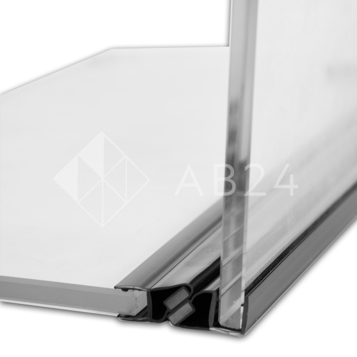 Уплотнитель магнитный 90° открывание внутрь, черный 2.5 м под стекло 8 мм FDPP-215.8