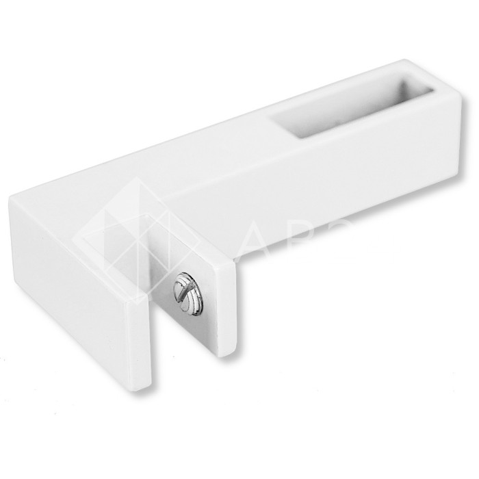 Держатель стекла FDC-35 сквозной 30х10 горизонтальный, нержавейка/белый