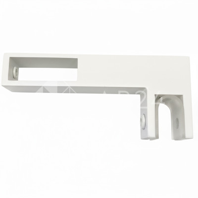 Держатель стекла FDC-35 сквозной 30х10 горизонтальный, нержавейка/белый