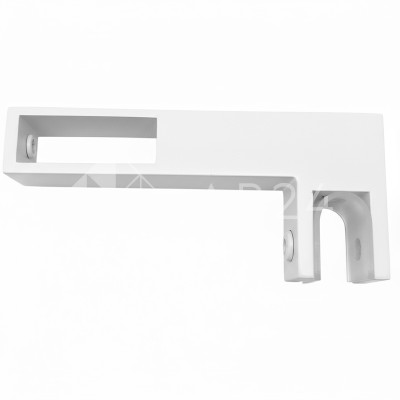 Держатель стекла FDC-35 сквозной 30х10 горизонтальный, нержавейка/белый