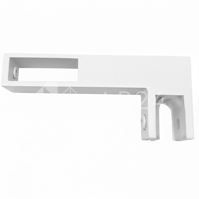 Держатель стекла FDC-35 сквозной 30х10 горизонтальный, нержавейка/белый