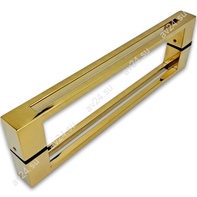 Ручка скоба FDR-89, 30х10х300х1.0 мм, нержавейка/золото