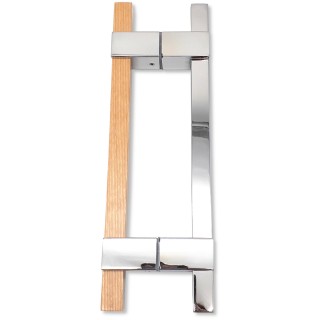 Ручка для сауны FDR-171.1, 20х220х320 мм, нержавейка/дерево/полированный