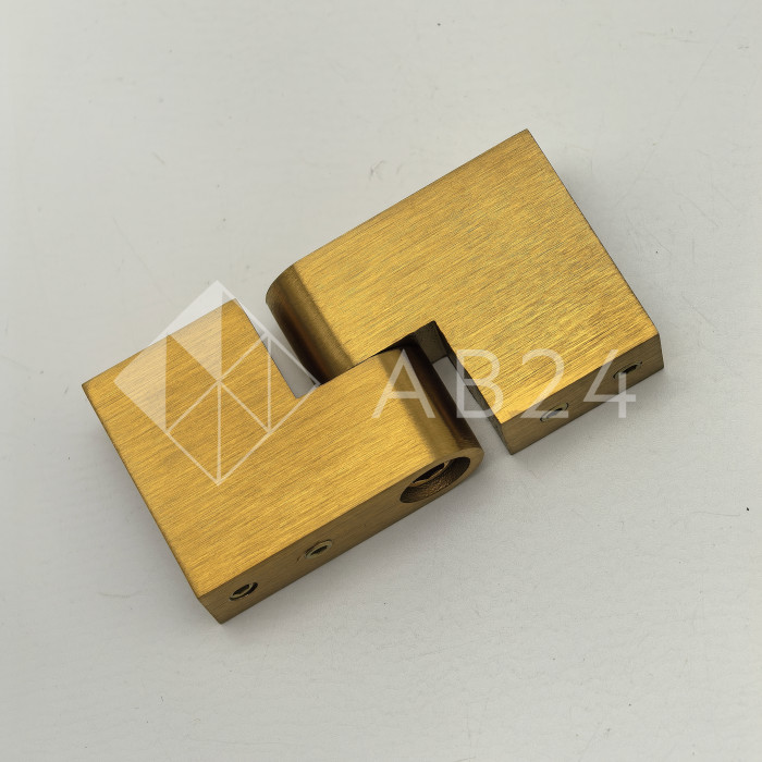 FDC-37 SUS304/BTP: Соединитель трубы 30х10 вертикальный 90°-180°, нержавейка/брашированное золото