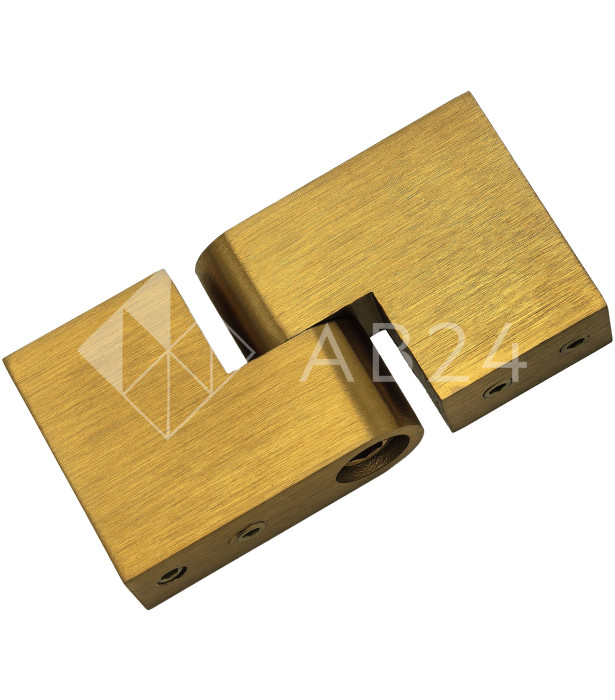 Соединитель FDC-37 трубы 30х10 вертикальный 90°-180°, нержавейка/брашированное золото