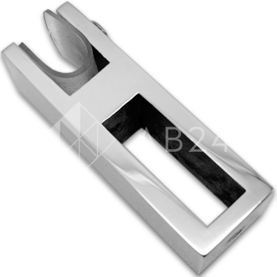 Держатель стекла FDC-31-DEF с дефектом сквозной 30х10  вертикальный, нержавейка/полированный