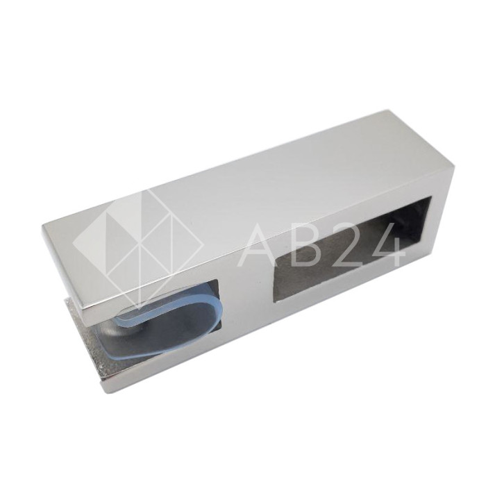 Держатель стекла FDC-31-DEF с дефектом сквозной 30х10  вертикальный, нержавейка/полированный