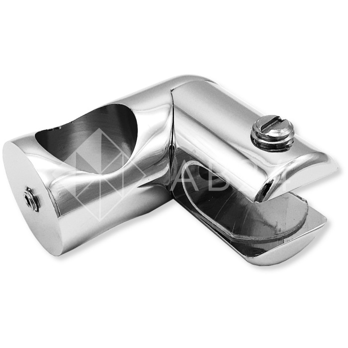 Держатель стекла FDC-23 трубы 19 сквозной 90°, латунь/хром