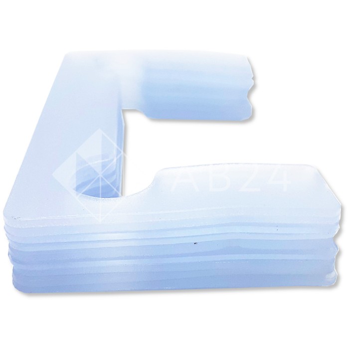 Комплект прокладок ПВХ для петель душевых кабин 10 шт, FDA-84 прозрачный