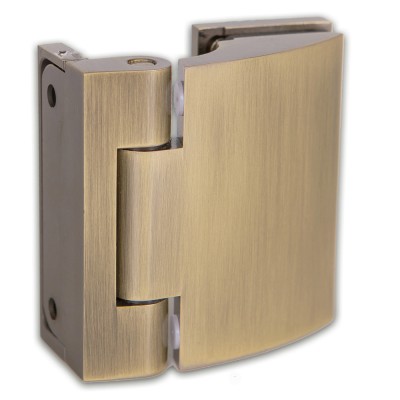 Петля Европа FDP-112 стена-стекло 90° с крышками, латунь/бронза