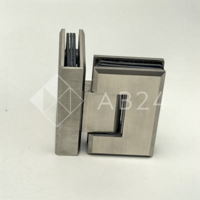 Петля FDP-23-DEF с дефектом Бета β стекло-стекло 90°, нержавейка/матовый