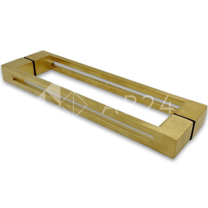 Ручка скоба FDR-89, 30х10х300х1.0 мм, нержавейка/брашированное золото