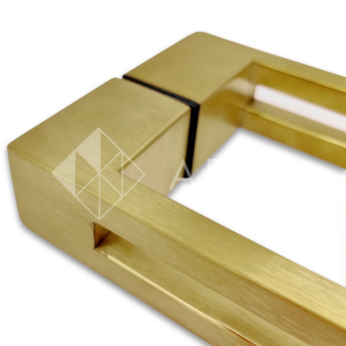 Ручка скоба FDR-89, 30х10х300х1.0 мм, нержавейка/брашированное золото