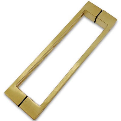 Ручка скоба FDR-89, 30х10х300х1.0 мм, нержавейка/брашированное золото